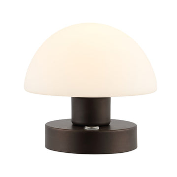 Zoe 5.75" Bohemian Farmhouse Iron Rechargeable Integrated LED Table Lamp - JONATHAN Y
